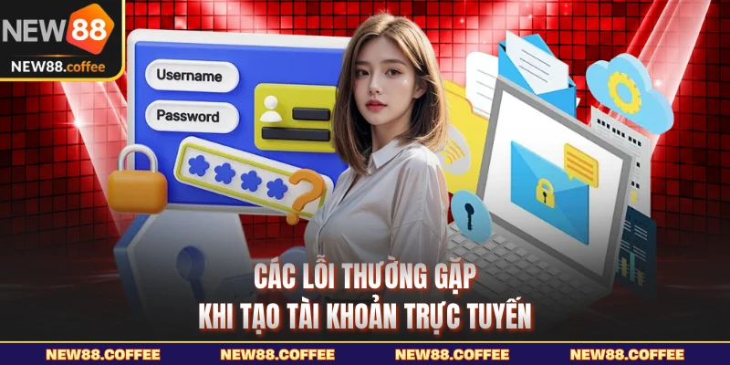Các lỗi thường gặp khi tạo tài khoản trực tuyến